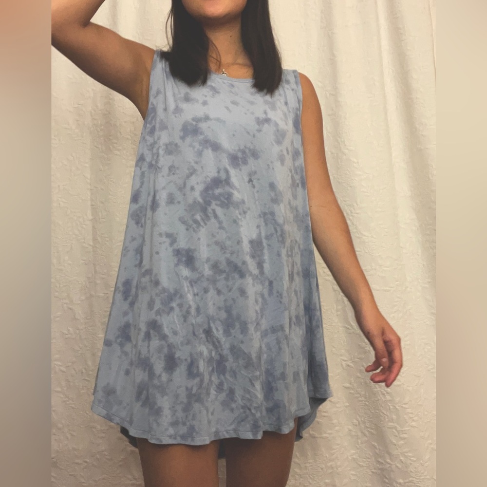 Old Navy Light blue tie-dye summer dress/cover-up/tank-top
